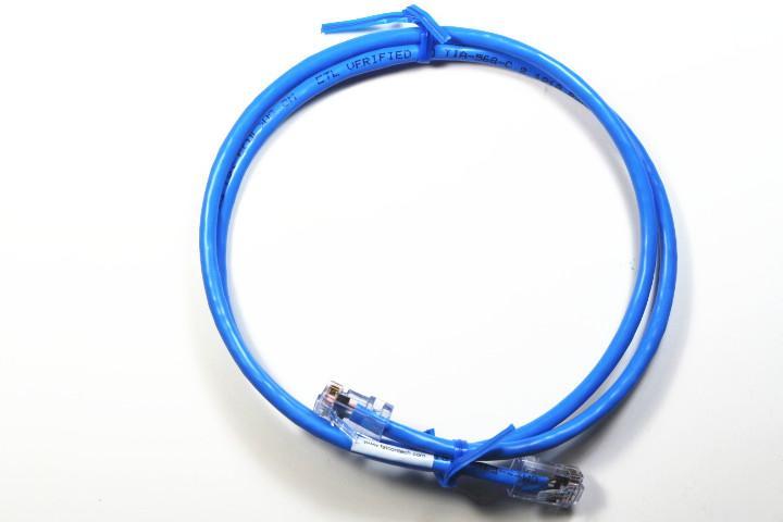 RJ86-01-BU Patch Cable: CAT6 RJ45, 1 Ft - Blue