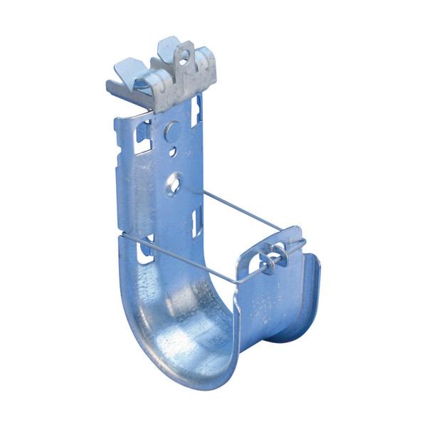 Caddy / Erico CAT48HP24 nVent CADDY CAT HP J-Hook with Hammer-On Flange Clip, Swivel, 3" dia, 1/8"–1/4" Flange