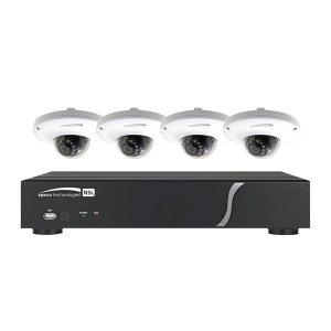 Speco ZIPL4D1 4 CH Plug-and-Play NVR w/ 4 Outdoor IR Dome 2.7-12mm motorized lens