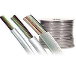 SS6C Cable: 6 Conductor Silver Satin, Flat, Stranded (Priced per foot)