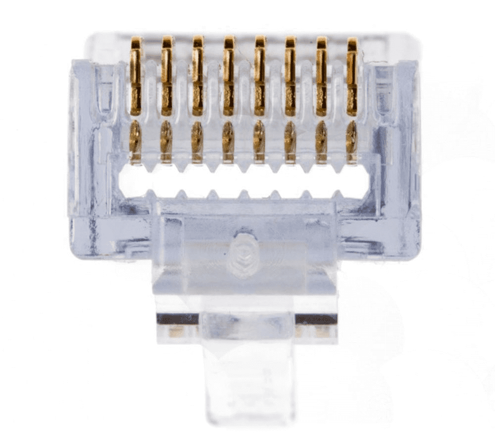 202003J EZ-RJ45 Modular Plug: 8 Position / 8 Conductor for Round, Solid or Stranded CAT5e Cable - Pass-Through