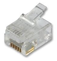 RJ-66S RJ12 Modular Plug (PT-066RS): 6 Position / 6 Conductor for Round, Solid Cable