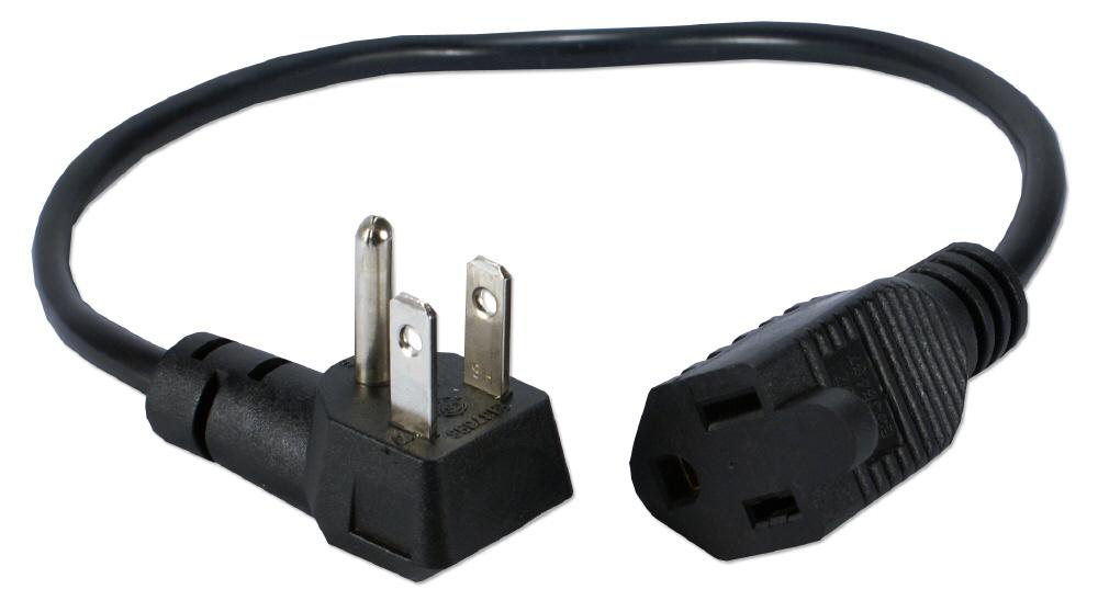 PW-ADPT-RA AC Power Outlet Saver: Right Angle Plug, 16 Inch Cable